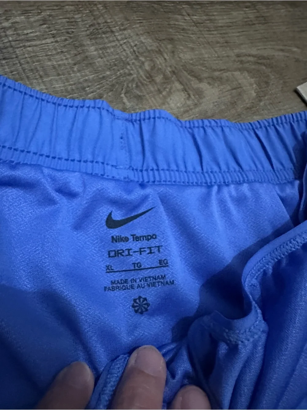 Nike Women's Bright Blue Athletic Shorts with Navy Trim
